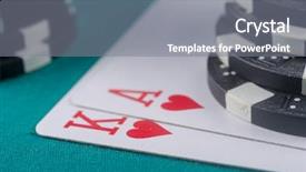 Presentation with poker chips - Presentation design consisting of chips on the poker table background and a gray colored foreground