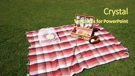  Presentation with baseball field - Cool new presentation design with centinnial - picnic lunch outdoors backdrop and a tawny brown colored foreground