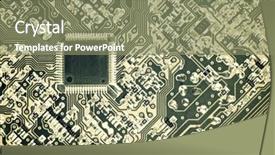  Presentation with chip - Presentation theme enhanced with chipset - closeup of a chip background and a  colored foreground