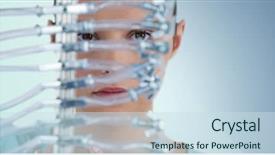  Presentation with digital electronics - PPT theme consisting of chipset - digital composite of close up background and a  colored foreground