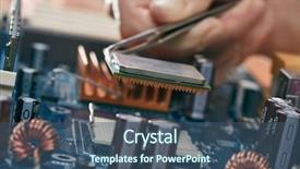  Presentation with microprocessor - PPT theme enhanced with chipset - engineer plug in cpu microprocessor background and a ocean colored foreground