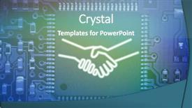  Presentation with flare - Slide set enhanced with chipset - flare against green pcb background and a light blue colored foreground