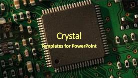  Presentation with green and black - Colorful slide deck enhanced with chipset - green and black electronic circuit backdrop and a  colored foreground