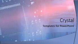  Presentation with blue gears engineering technology backdrop - PPT theme enhanced with chipset - view of data technology background and a light blue colored foreground