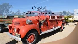  Presentation with fire truck - Presentation theme featuring chiriaco-summit-ca-december-10 background and a light blue colored foreground