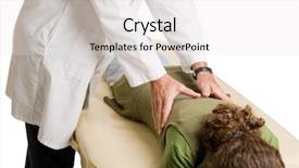  Presentation with chiropractor - Theme featuring physician alignment - chiropractor doing adjustment on female background and a light gray colored foreground