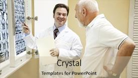  Presentation with low back - Audience pleasing presentation consisting of results of a ct scan backdrop and a mint green colored foreground