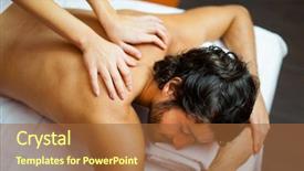  Presentation with wellness - PPT theme having drainage - man relaxing in a wellness background and a red colored foreground