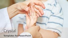  Presentation with chiropractor - Presentation theme consisting of chiropractor-or-osteopath-treats-hand background and a lemonade colored foreground