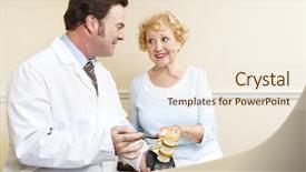  Presentation with chiropractor - Cool new PPT theme with human spine to explain treatment backdrop and a lemonade colored foreground