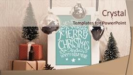  Presentation with congratulatory - Theme enhanced with chirstmas - christmas decorations with gifts background and a lemonade colored foreground