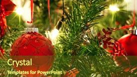  Presentation with christmas tree - Amazing PPT layouts having chirstmas - christmas-tree decorations backdrop and a tawny brown colored foreground