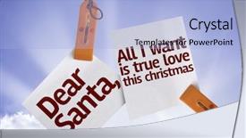  Presentation with true love - Slides consisting of chirstmas - dear santa all i want background and a light blue colored foreground