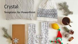  Presentation with white wine and red - Audience pleasing slide deck consisting of chirstmas - winter composition isolated on white backdrop and a  colored foreground