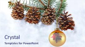  Presentation with hawaiian luau hanging decorative christmas - Theme with chirstmas - yellow christmas ball hanging background and a sky blue colored foreground