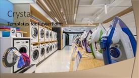  Presentation with machines - Presentation theme featuring chisinau-moldova-may-2020-showroom background and a coral colored foreground