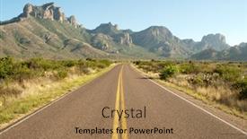  Presentation with mountains - Beautiful PPT layouts featuring chisos mountains entrance road backdrop and a coral colored foreground