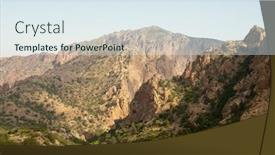  Presentation with mountains - Audience pleasing presentation theme consisting of chisos mountains backdrop and a sky blue colored foreground
