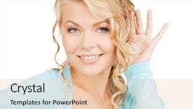  Presentation with business communication - Presentation theme consisting of chit chat - business communication concept - bright background and a  colored foreground