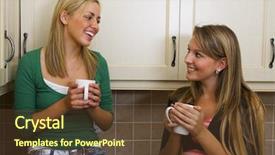  Presentation with women - Theme featuring  background and a  colored foreground.