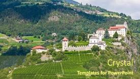  Presentation with italy - Presentation with chiusa-klausen-in-dolomites-italy background and a  colored foreground