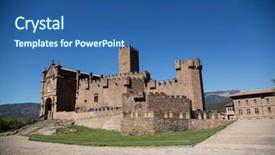  Presentation with spanish heritage - Amazing PPT layouts having chivalric - ancient spanish castle javier navarre backdrop and a  colored foreground