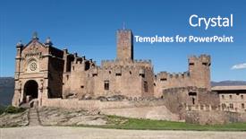  Presentation with spanish heritage - Cool new theme with chivalric - ancient spanish castle javier navarre backdrop and a  colored foreground