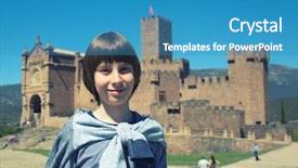  Presentation with spanish heritage - Slides enhanced with chivalric - young boy posing and smiling background and a  colored foreground