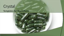  Presentation with chlorella - Colorful slides enhanced with chlorella pills or green barley backdrop and a seafoam green colored foreground