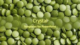  Presentation with chlorella - Slides consisting of chlorella pills or green barley background and a tawny brown colored foreground