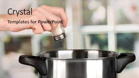  Presentation with salt - Colorful PPT layouts enhanced with chloride - hand adding salt using salt backdrop and a lemonade colored foreground