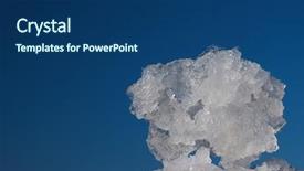  Presentation with crystals - Presentation consisting of chloride - natural sea salt crystals background and a ocean colored foreground
