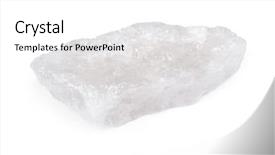  Presentation with mineral - Slides consisting of chloride - piece of salt composed mineral background and a white colored foreground