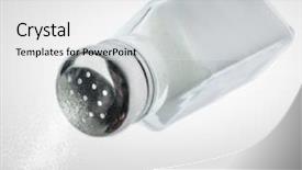  Presentation with salt - Audience pleasing slide deck consisting of chloride - pouring salt from a salt backdrop and a white colored foreground