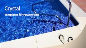  Presentation with swimming pool - Presentation theme featuring chlorine - close up of a pair background and a cobalt blue colored foreground