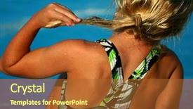  Presentation with hair - Colorful presentation enhanced with chlorine - girl playing with hair backdrop and a  colored foreground