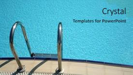  Presentation with swimming pool - Audience pleasing PPT theme consisting of chlorine - image of blue swimming pool backdrop and a  colored foreground