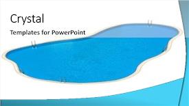  Presentation with white and navy blue - Colorful PPT theme enhanced with chlorine - image of blue swimming pool backdrop and a white colored foreground