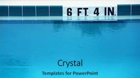  Presentation with summer wheat field blue - Presentation having chlorine - image of blue swimming pool background and a teal colored foreground