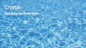  Presentation with surface areas and volumes - Amazing presentation theme having chlorine - swimming pool surface with reflections backdrop and a light blue colored foreground