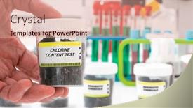  Presentation with chemical plastic - Presentation theme featuring chlorine-chlorine-content-in-soil background and a coral colored foreground