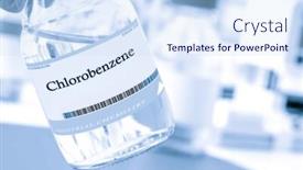  Presentation with liquid - Presentation design consisting of chlorobenzene-a-colorless-flammable-liquid background and a sky blue colored foreground