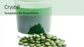  Presentation with chlorella - Audience pleasing presentation consisting of chlorophyll - chlorella or green barley detox backdrop and a seafoam green colored foreground