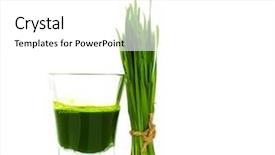  Presentation with chlorophyll - PPT theme consisting of brush and cosmetics on yellow background and a  colored foreground.