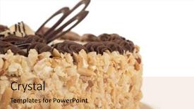  Presentation with food truck cake ice cream - Colorful slides enhanced with chocholate - chocolate cake with cream backdrop and a  colored foreground