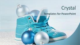  Presentation with sparkle christmas wallpaper blur christmas - Audience pleasing slide set consisting of chock - blue shoe with christmas decorations backdrop and a sky blue colored foreground