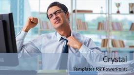  Presentation with body temperature sweating - Cool new presentation theme with chock - businessman suffering from excessive armpit backdrop and a  colored foreground