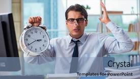  Presentation with body temperature sweating - Beautiful theme featuring chock - businessman suffering from excessive armpit backdrop and a  colored foreground