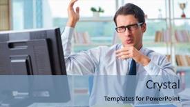  Presentation with body temperature sweating - Beautiful PPT theme featuring chock - businessman suffering from excessive armpit backdrop and a  colored foreground