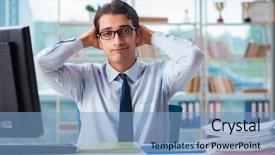  Presentation with body temperature sweating - Amazing presentation design having chock - businessman suffering from excessive armpit backdrop and a  colored foreground